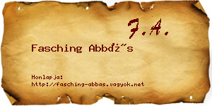 Fasching Abbás névjegykártya